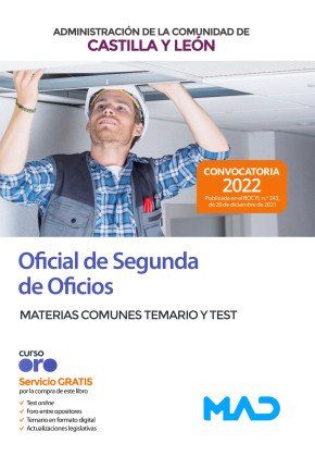 oficial segunda oficios comunidad castilla y leon temario y test materias comunes