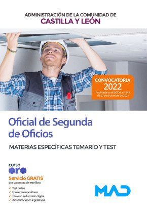 oficial segunda oficios comunidad castilla y leon temario y test materias especificas