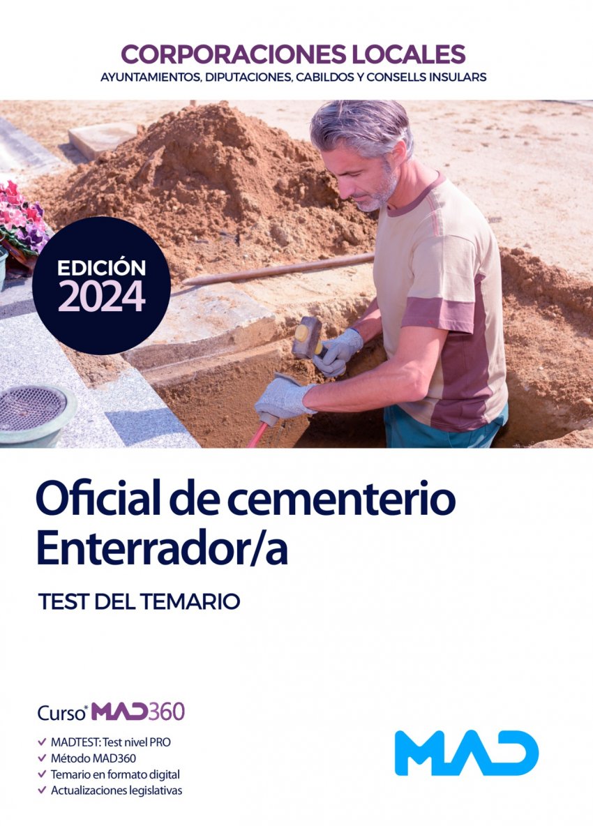 Oficial de cementerio/enterrador de Ayuntamientos, Diputaciones y